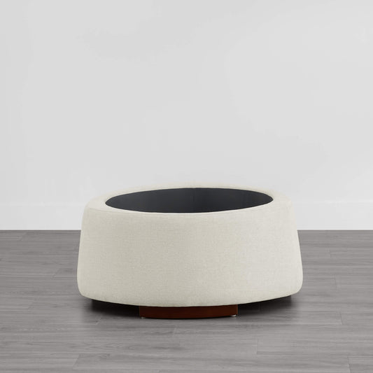 Twin Stone-Shaped Ottoman with Hidden Storage