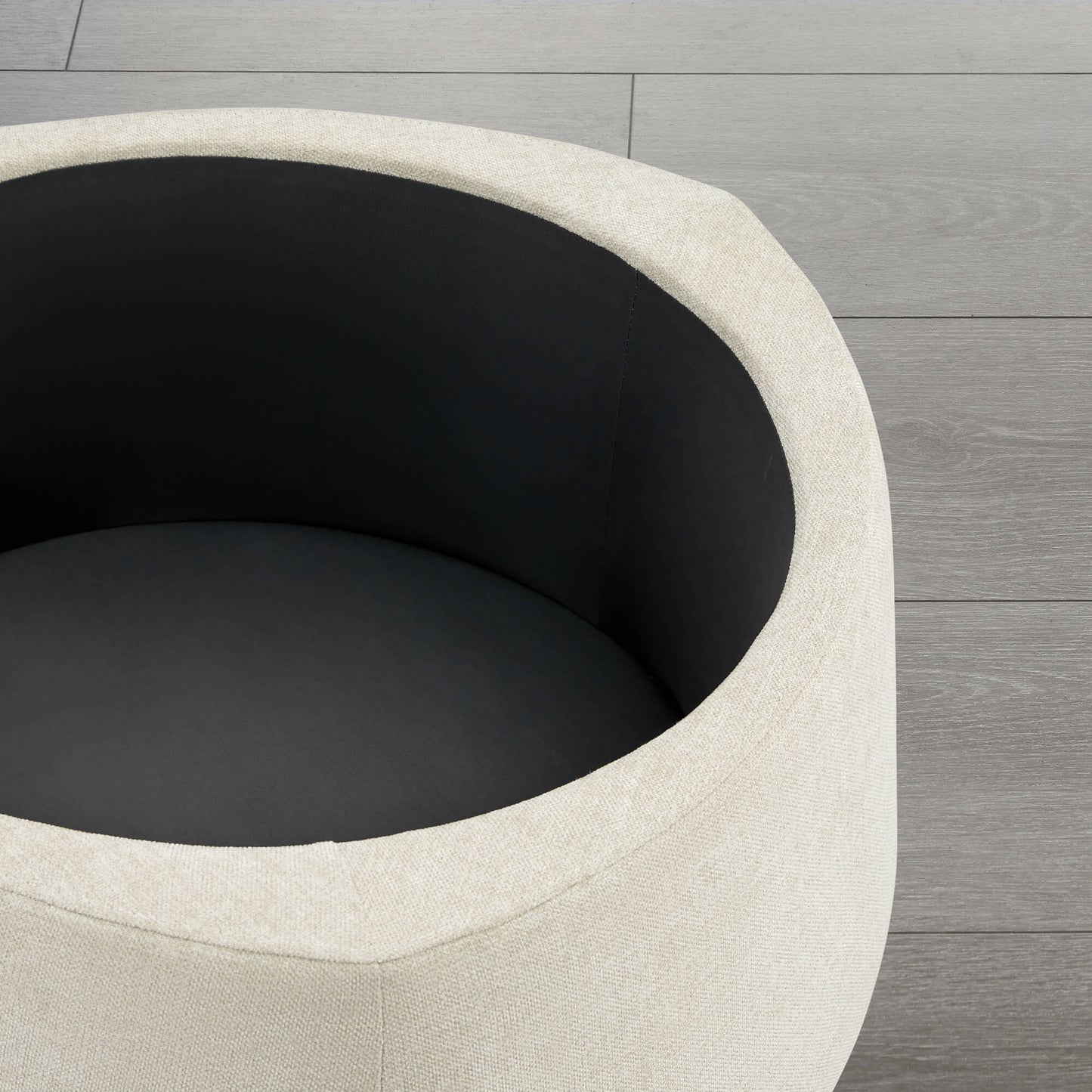 Twin Stone-Shaped Ottoman with Hidden Storage