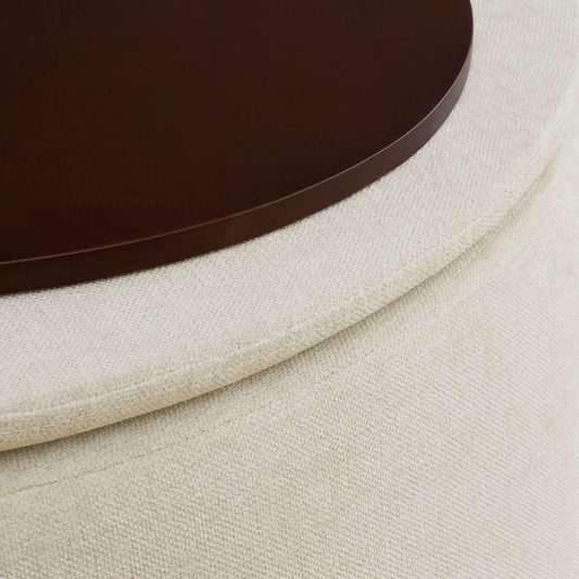 Twin Stone-Shaped Ottoman with Hidden Storage