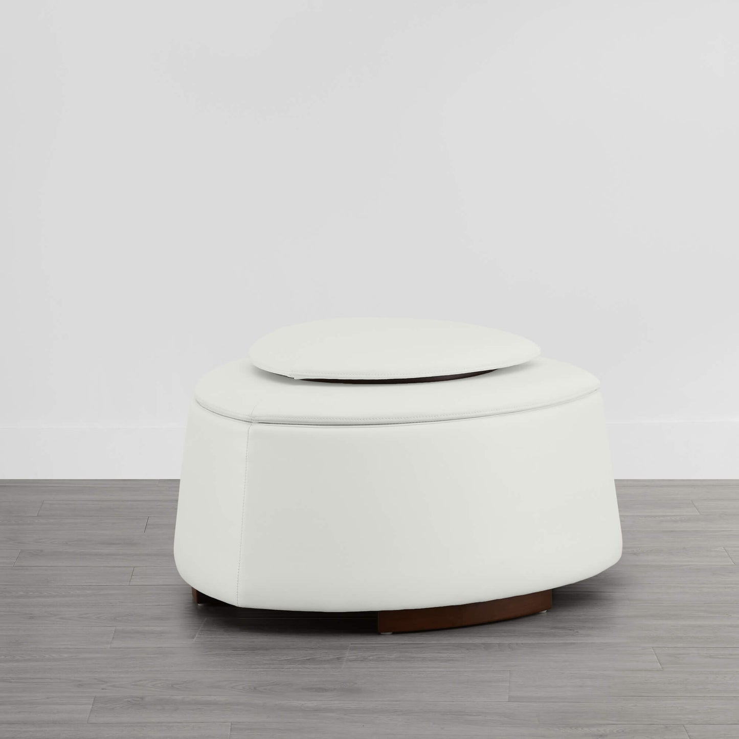 Twin Stone-Shaped Ottoman with Hidden Storage