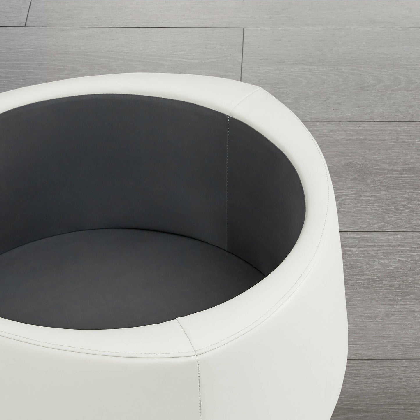 Twin Stone-Shaped Ottoman with Hidden Storage