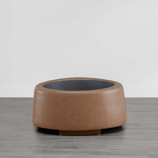 Twin Stone-Shaped Ottoman with Hidden Storage