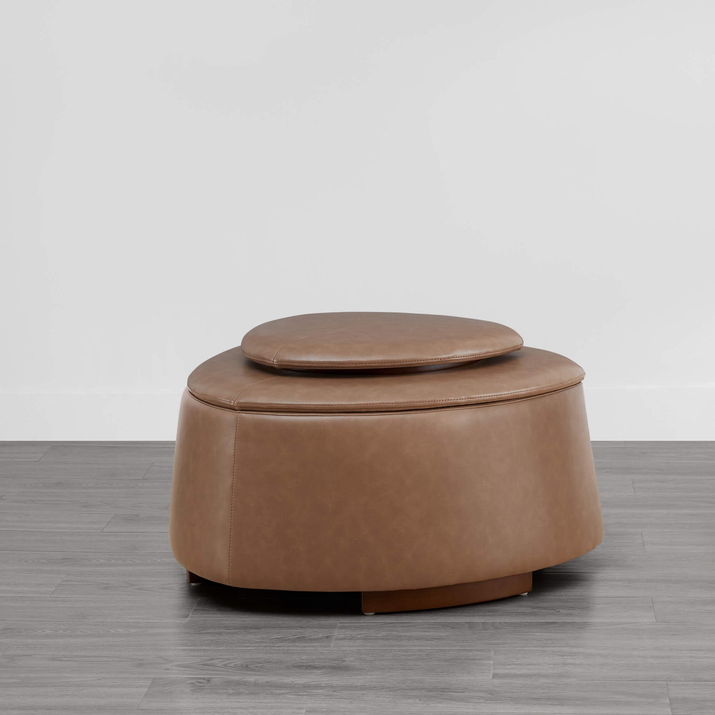 Twin Stone-Shaped Ottoman with Hidden Storage
