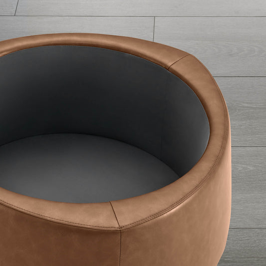 Twin Stone-Shaped Ottoman with Hidden Storage