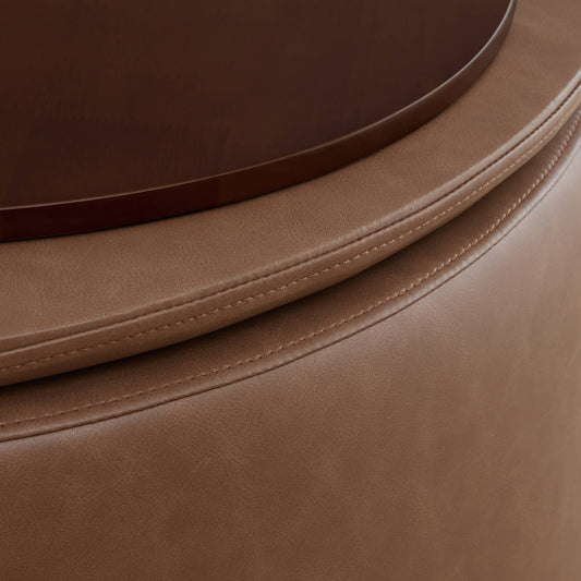 Twin Stone-Shaped Ottoman with Hidden Storage