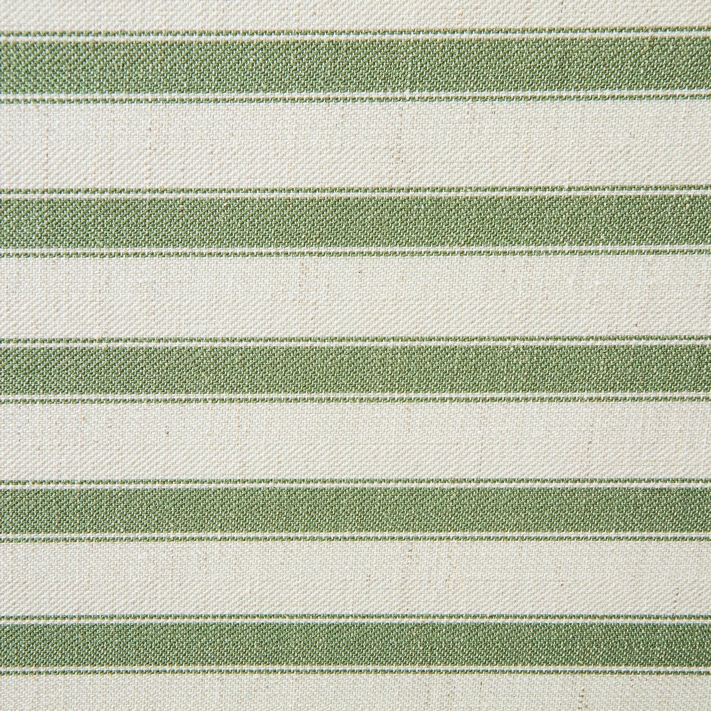 Two-Seater Sofa in Green Striped Linen Blend