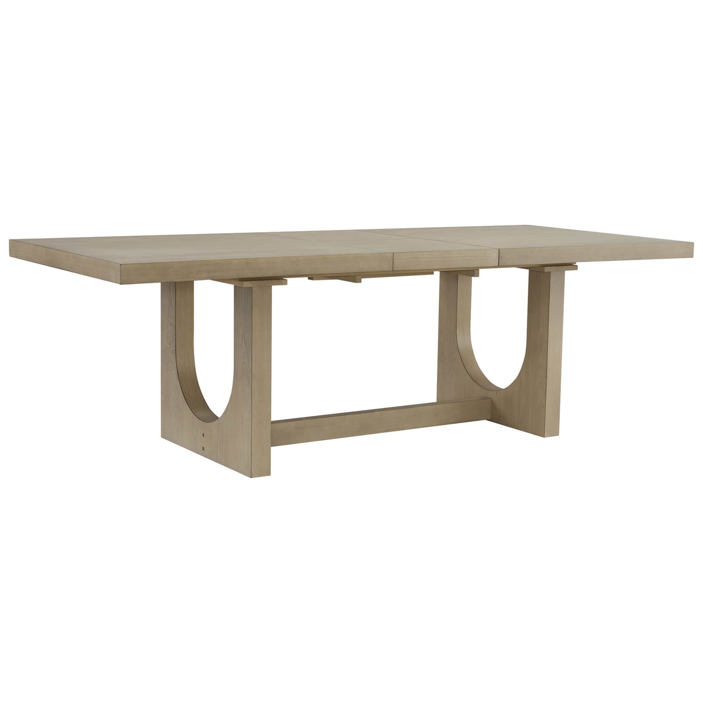 U-Shaped Wood Extendable Dining Table, 78"-95.9" Size