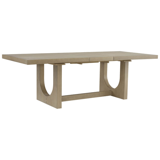 U-Shaped Wood Extendable Dining Table, 78"-95.9" Size