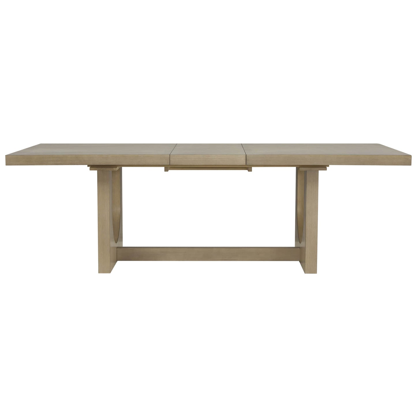 U-Shaped Wood Extendable Dining Table, 78"-95.9" Size