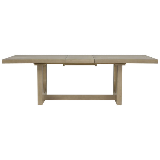 U-Shaped Wood Extendable Dining Table, 78"-95.9" Size