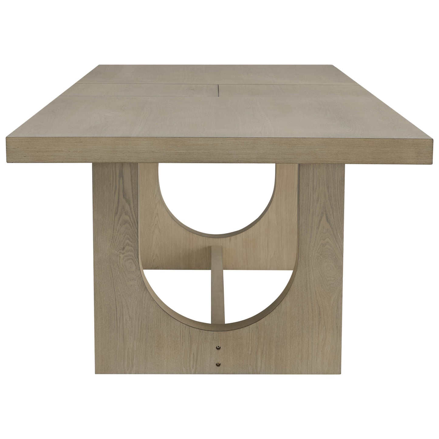 U-Shaped Wood Extendable Dining Table, 78"-95.9" Size