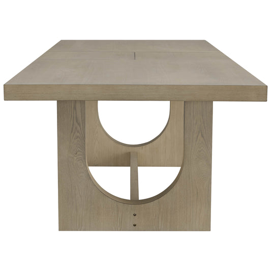 U-Shaped Wood Extendable Dining Table, 78"-95.9" Size