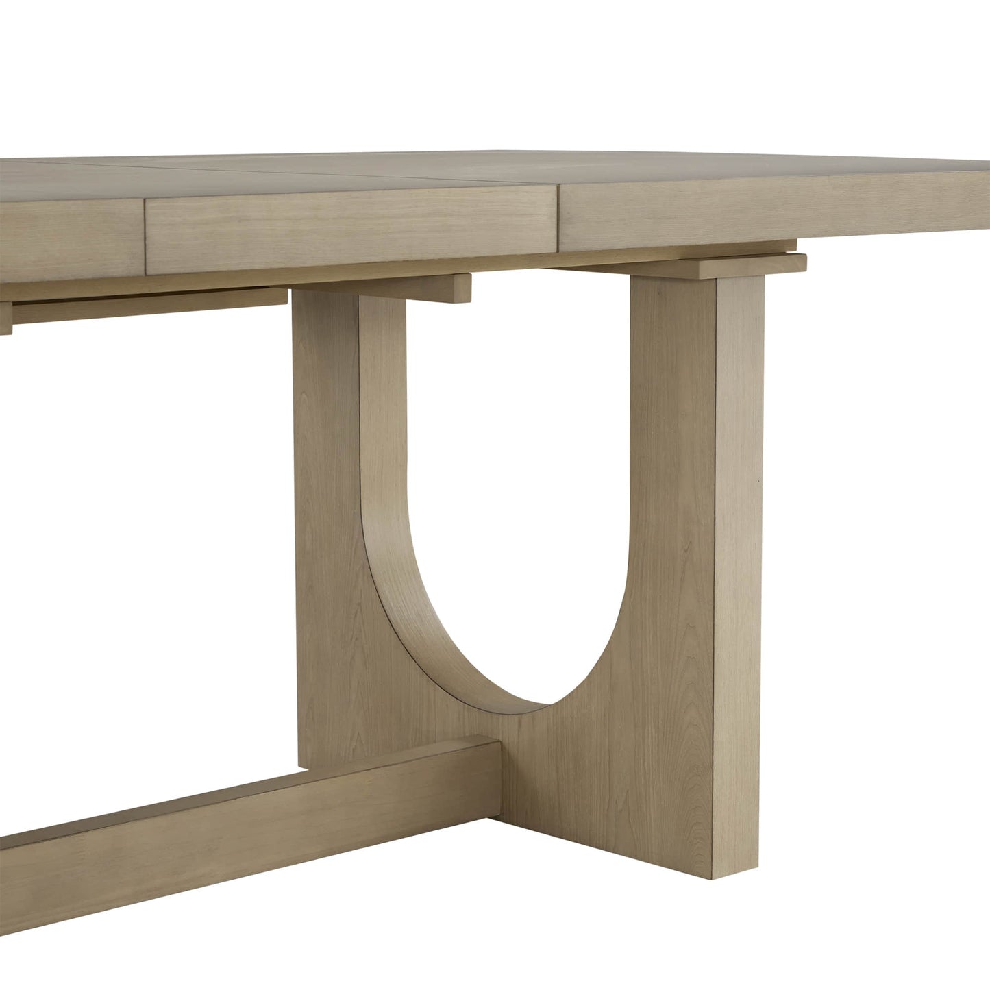 U-Shaped Wood Extendable Dining Table, 78"-95.9" Size