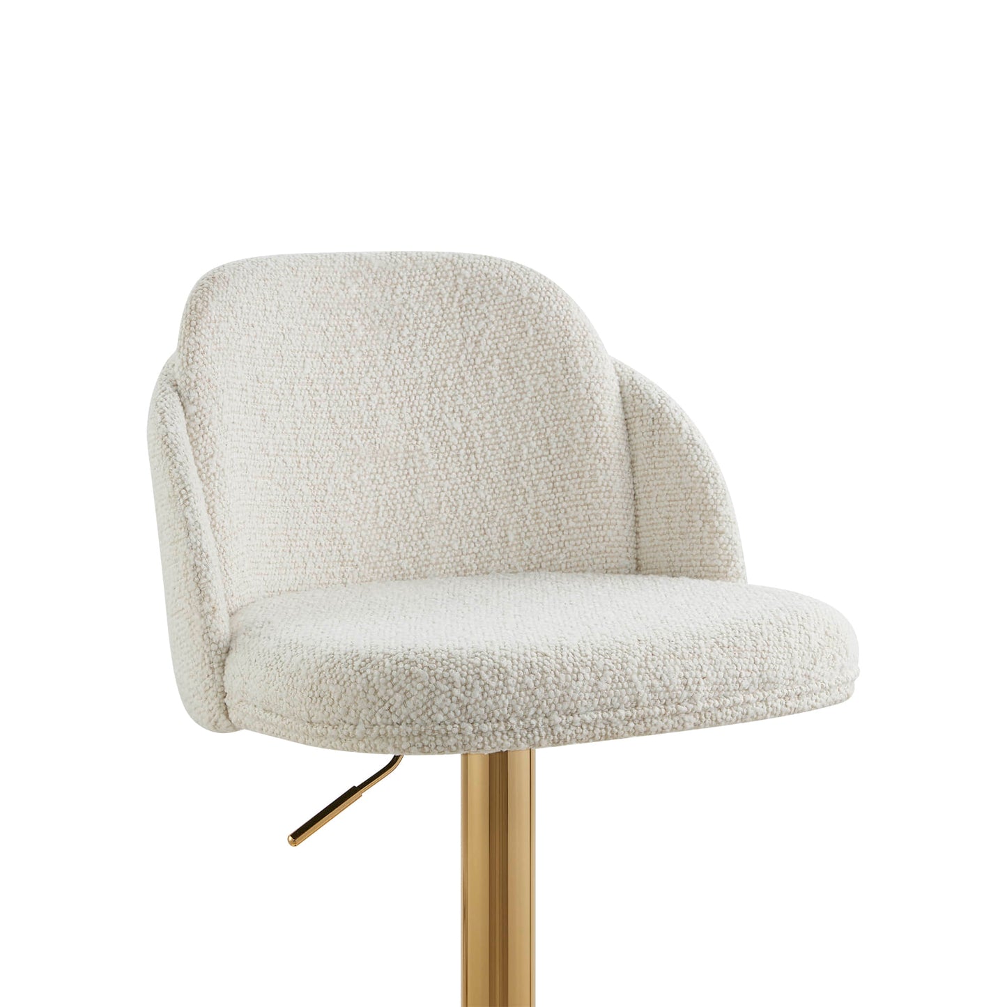 Upholstered Adjustable Height Swivel Bar Stools in Grey