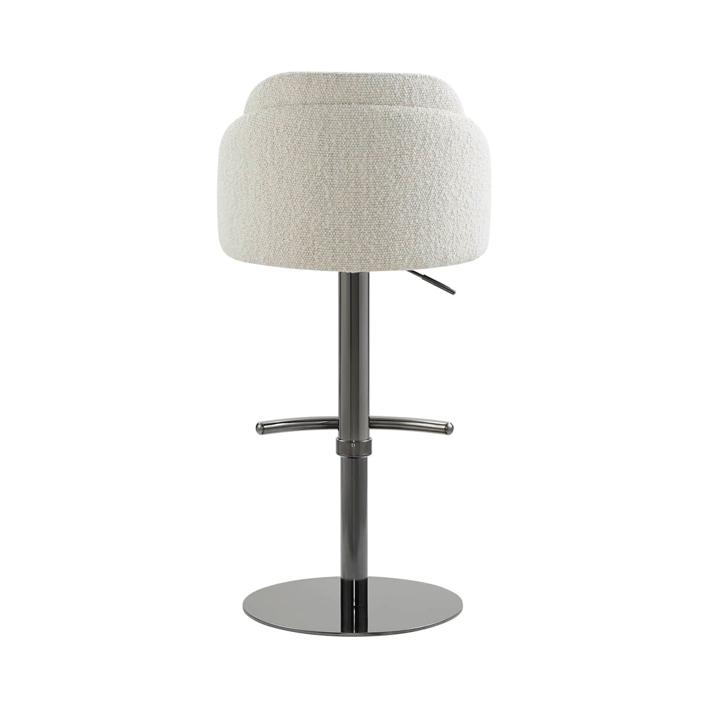 Upholstered Adjustable Height Swivel Bar Stools in Grey