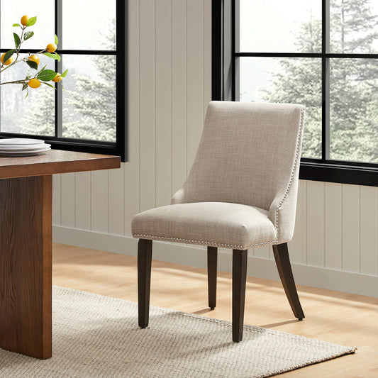Upholstered Dining Chair Set with Nailhead Trim