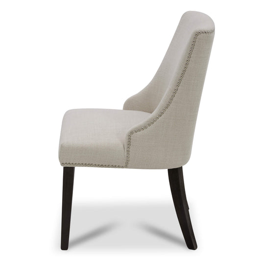 Upholstered Dining Chair Set with Nailhead Trim
