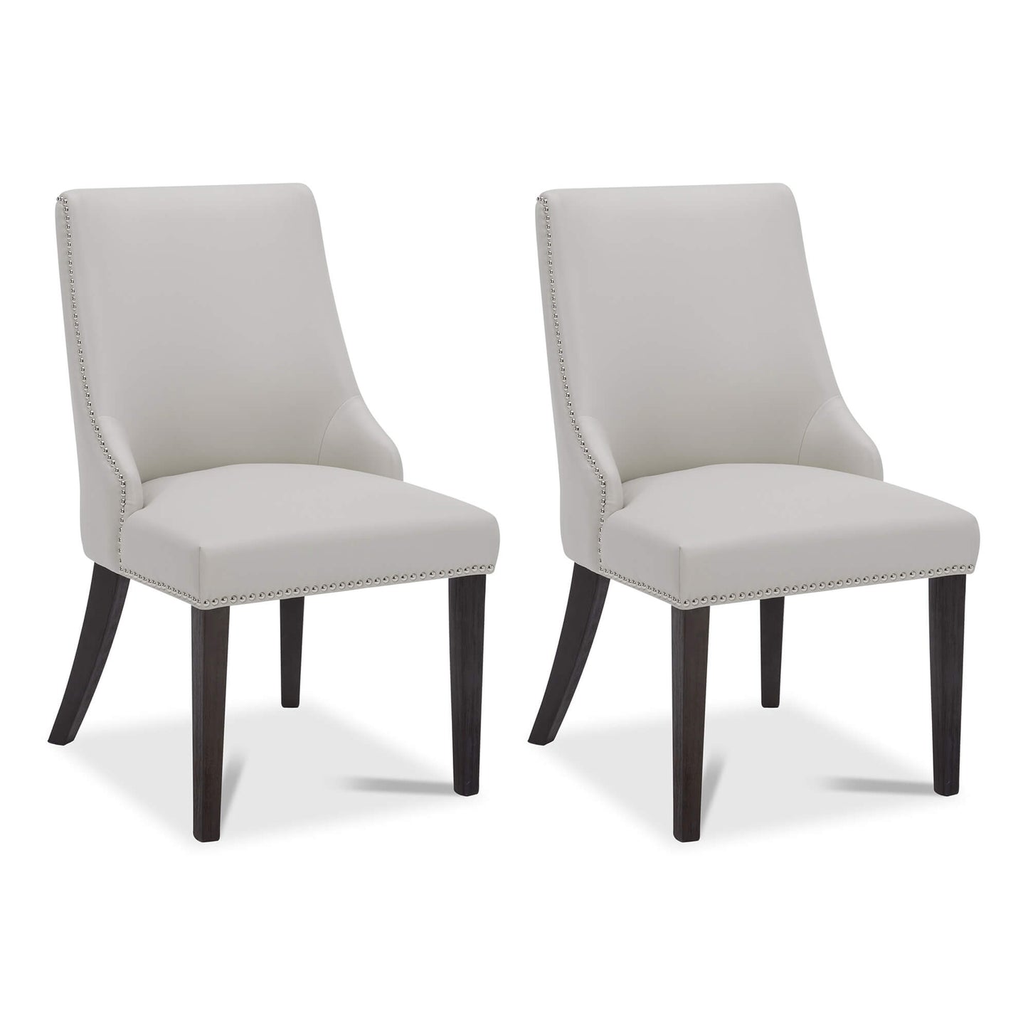 Upholstered Dining Chair Set with Nailhead Trim