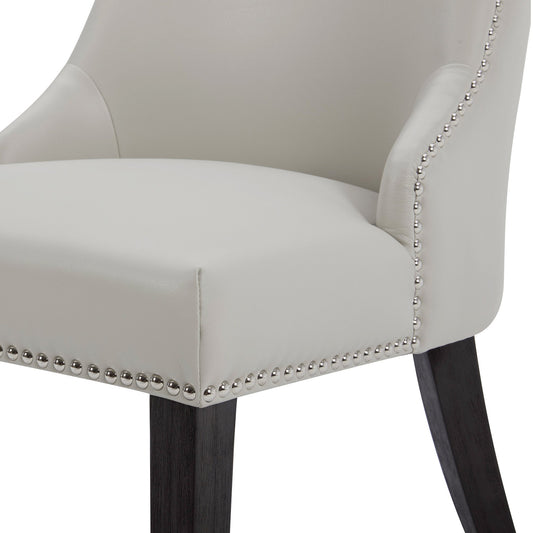 Upholstered Dining Chair Set with Nailhead Trim