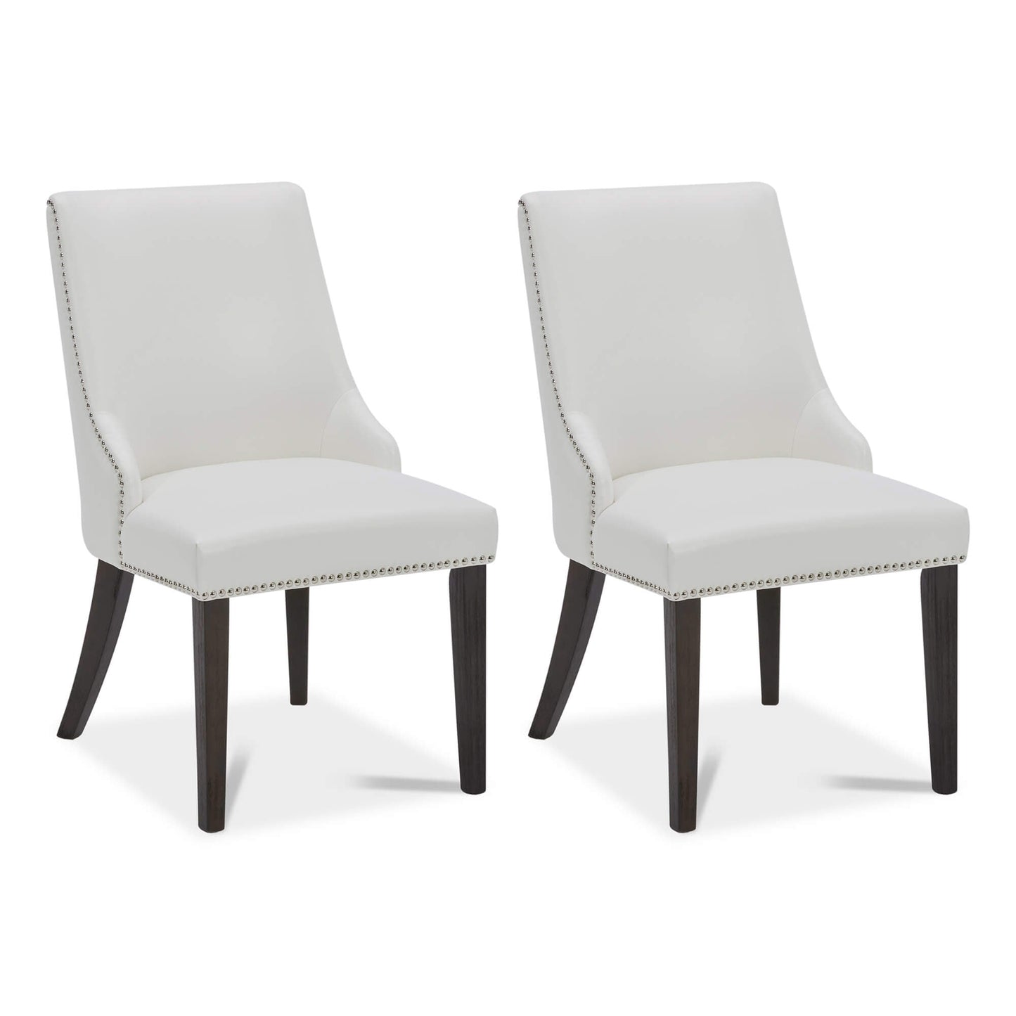 Upholstered Dining Chair Set with Nailhead Trim