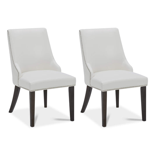 Upholstered Dining Chair Set with Nailhead Trim