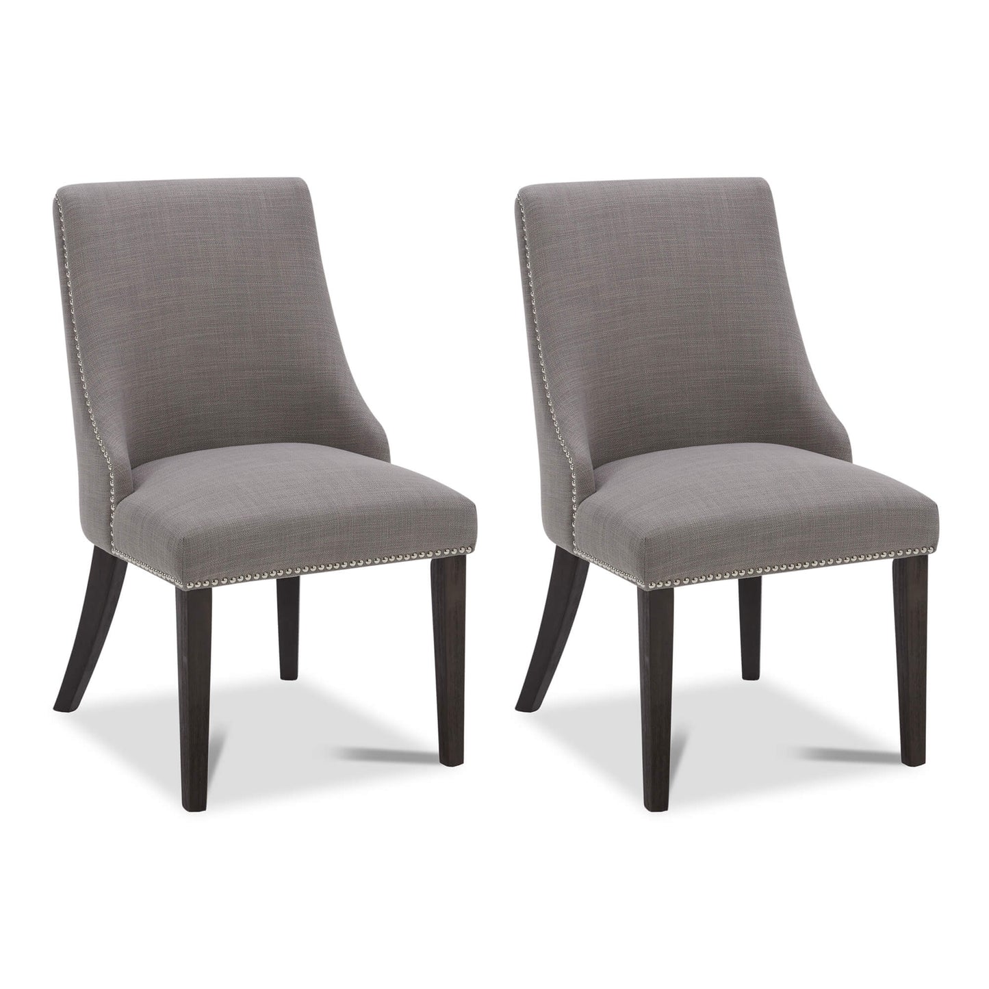 Upholstered Dining Chair Set with Nailhead Trim