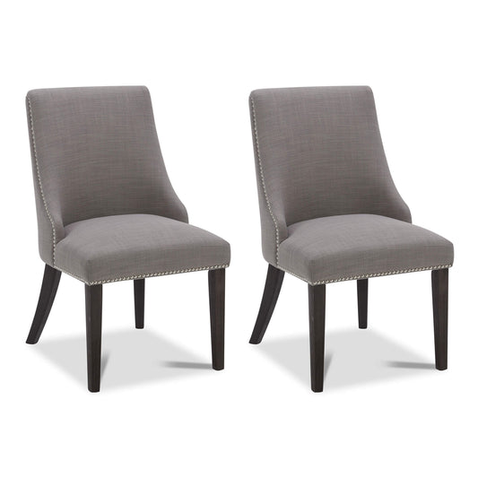 Upholstered Dining Chair Set with Nailhead Trim