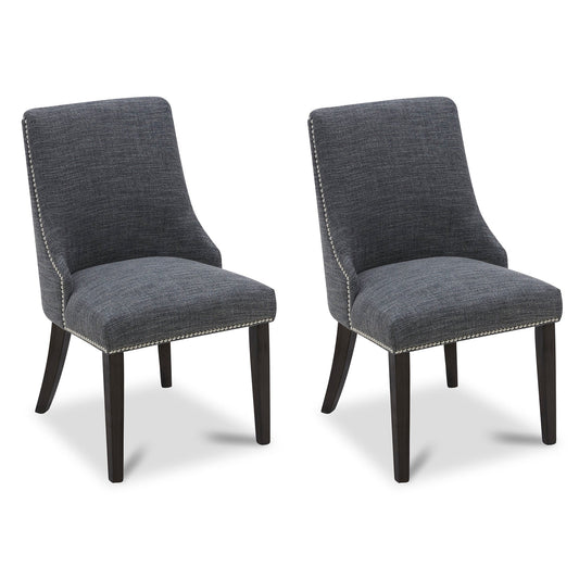 Upholstered Dining Chair Set with Nailhead Trim