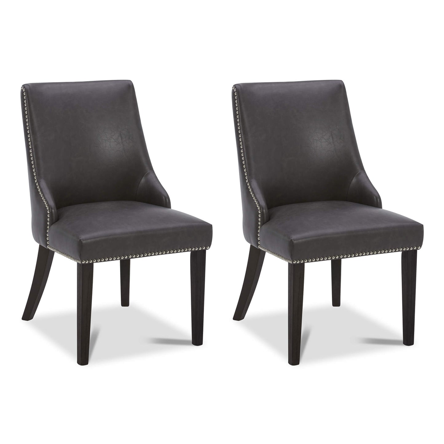 Upholstered Dining Chair Set with Nailhead Trim