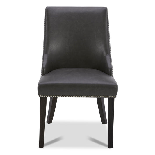 Upholstered Dining Chair Set with Nailhead Trim