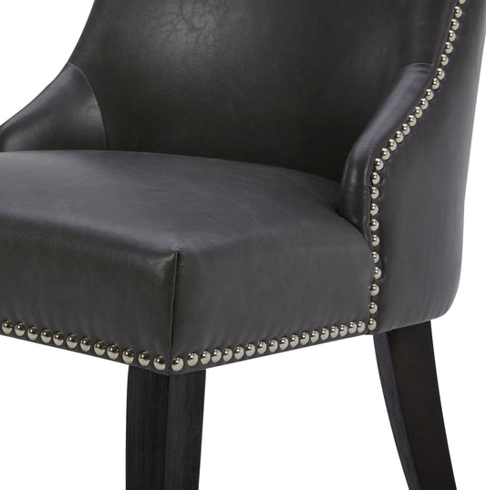 Upholstered Dining Chair Set with Nailhead Trim
