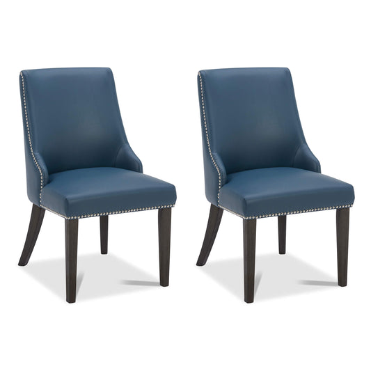 Upholstered Dining Chair Set with Nailhead Trim