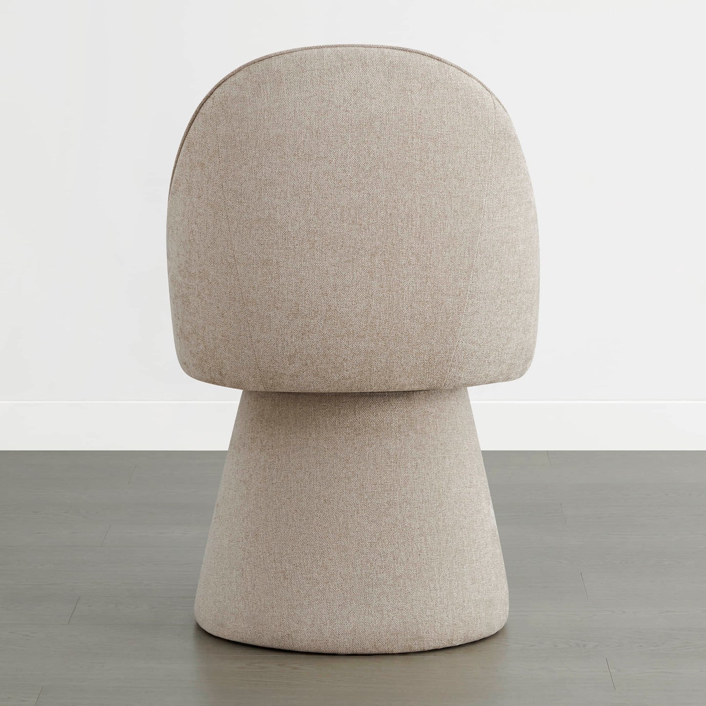 Upholstered Swivel Dining Chair with Curved Backrest