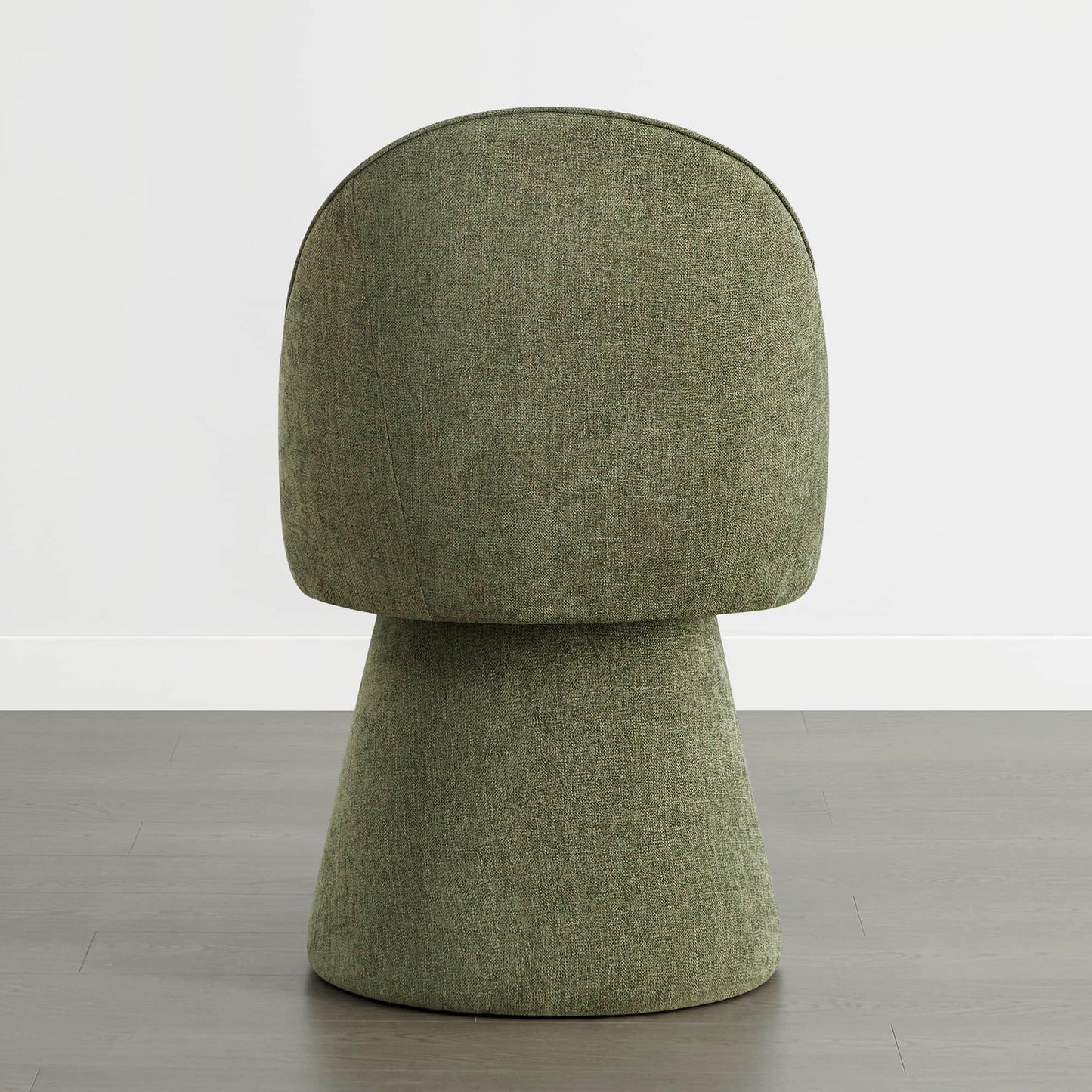 Upholstered Swivel Dining Chair with Curved Backrest