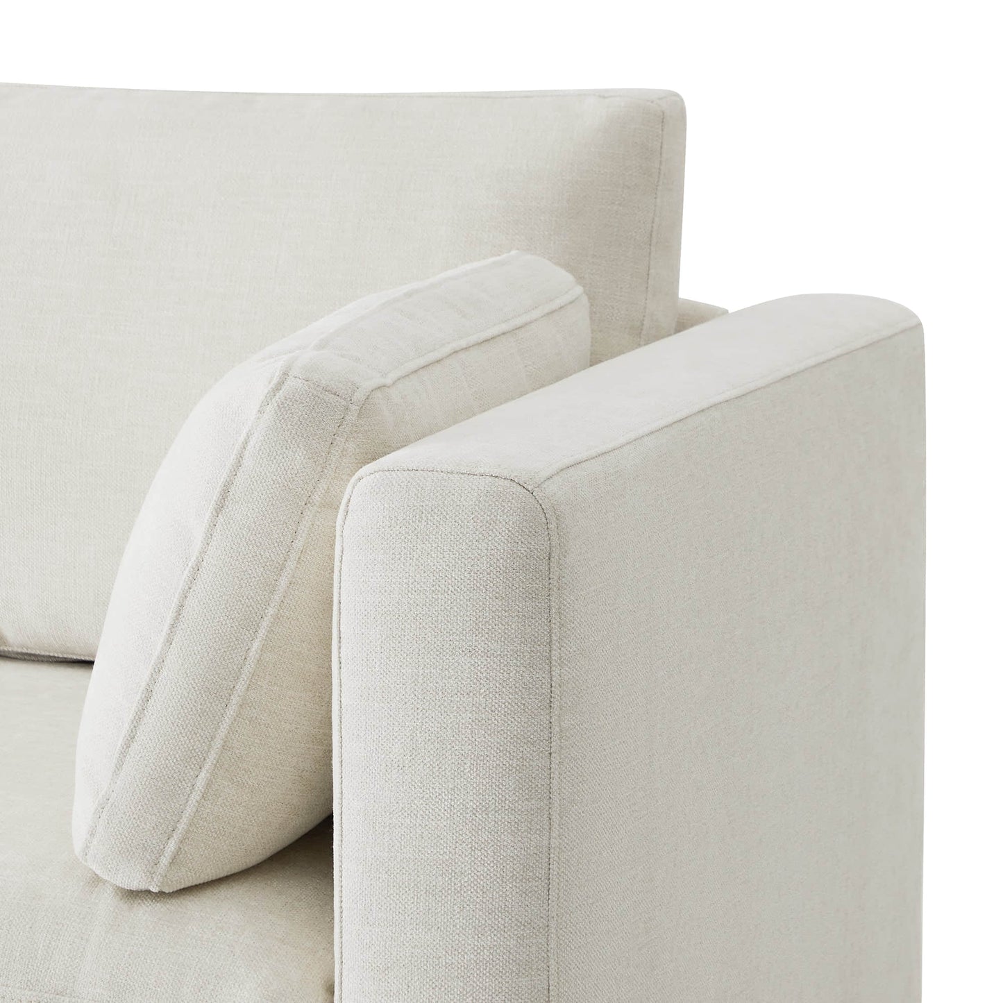 V Shaped Modular Sofa Chaise with 5 Seats in Fabric
