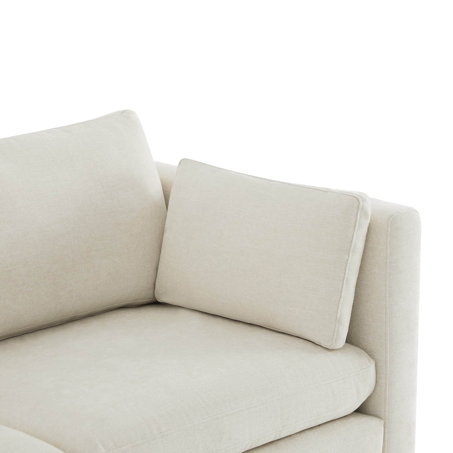 V Shaped Modular Sofa Chaise with 5 Seats in Fabric