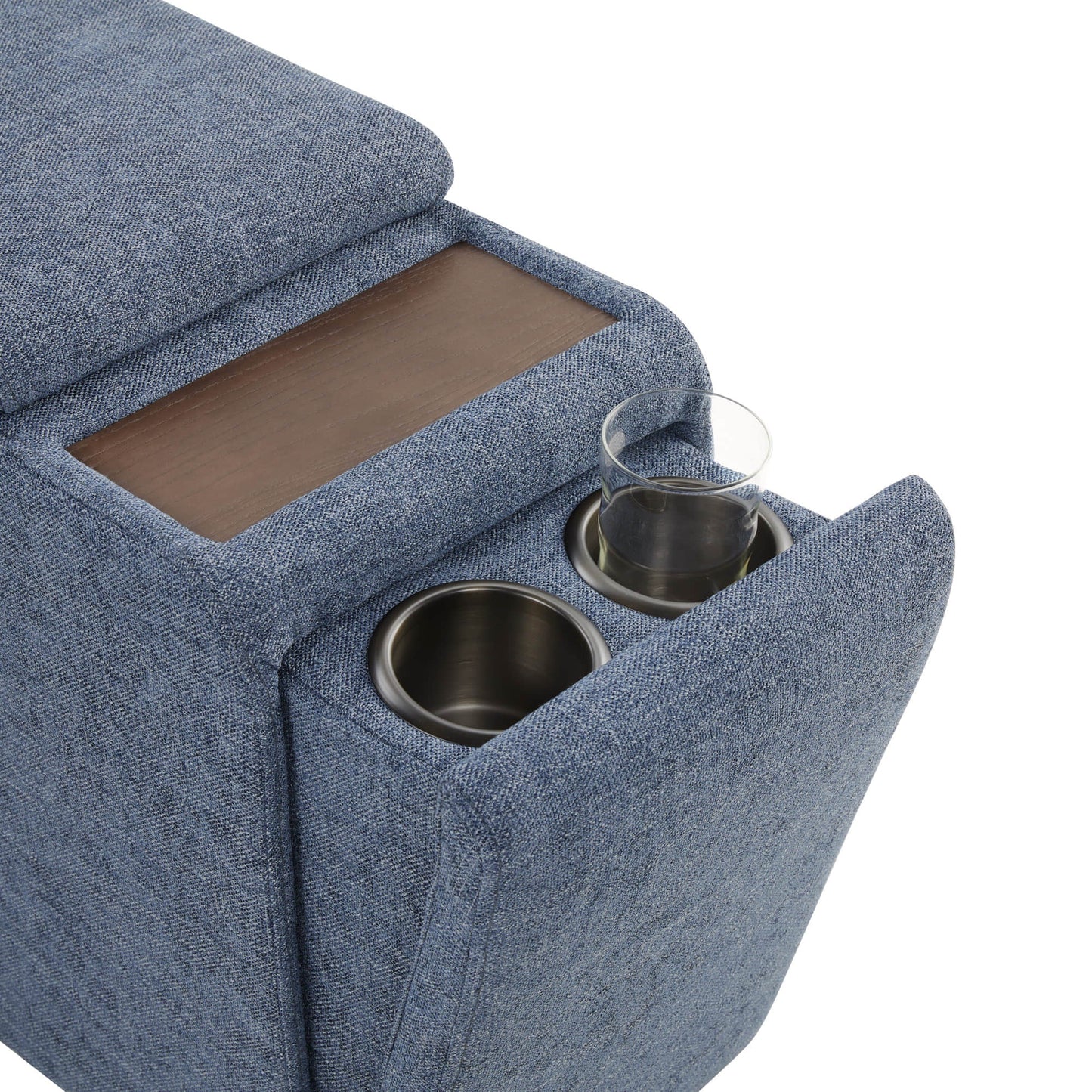 V Shaped Modular Sofa Chaise with 5 Seats in Fabric
