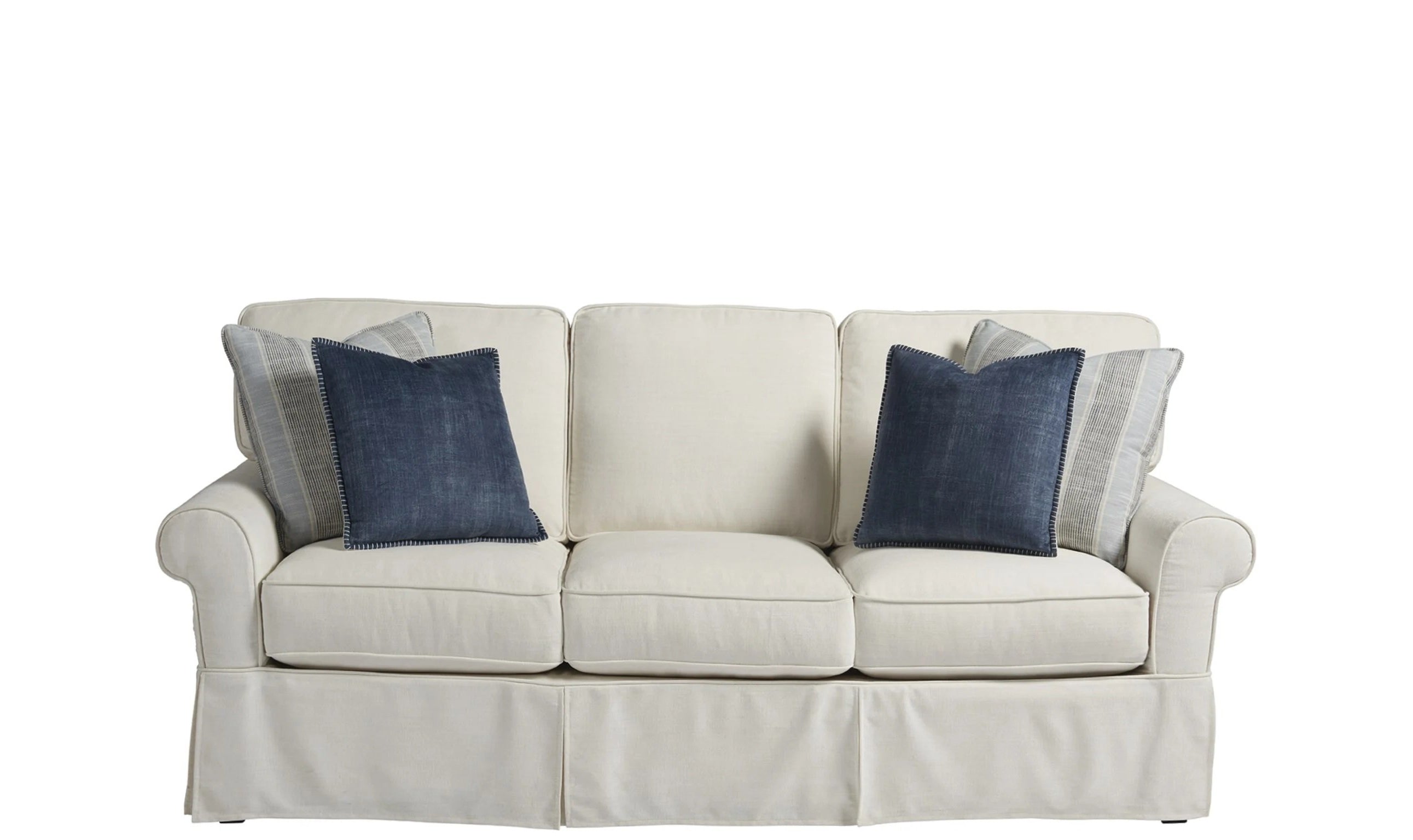 Ventura Sofa in Soft Fabric with Sleek Armrests
