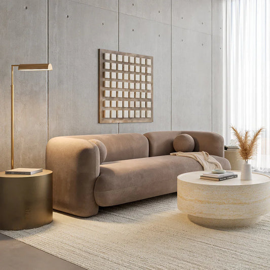 3 Seater Sofa in Mocha with Contemporary Design