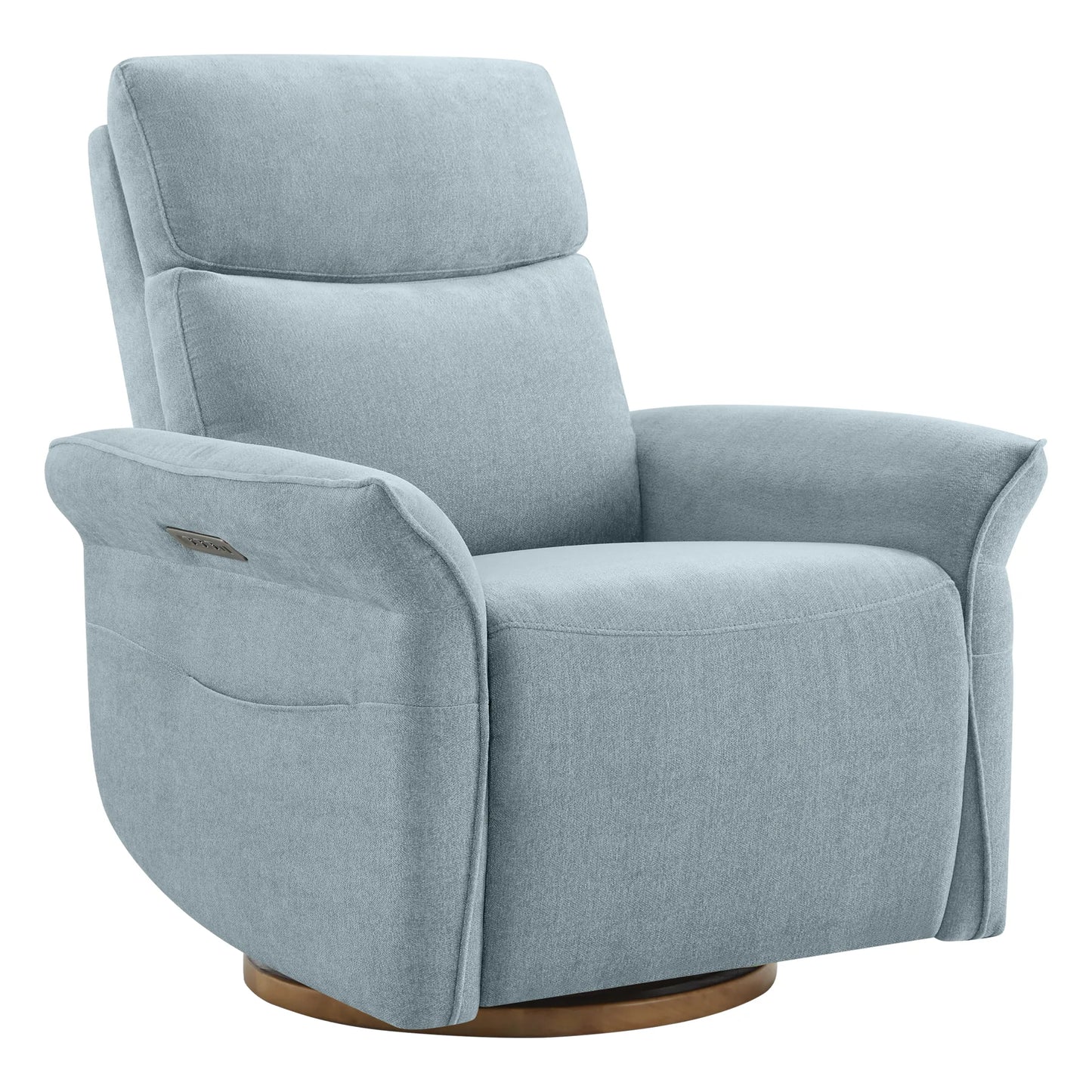 Modern Power Swivel Glider Recliner with Lumbar Support