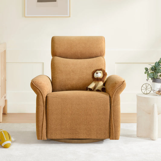 Modern Power Swivel Glider Recliner with Lumbar Support