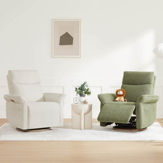 Vinca Power Swivel Glider Recliner with Lumbar Support