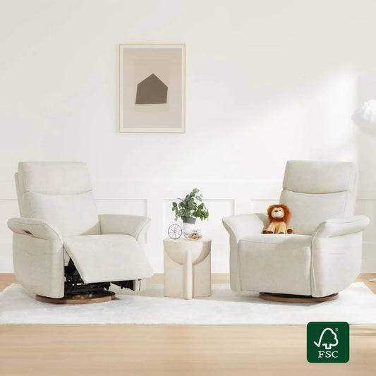 Vinca Power Swivel Glider Recliner with Lumbar Support