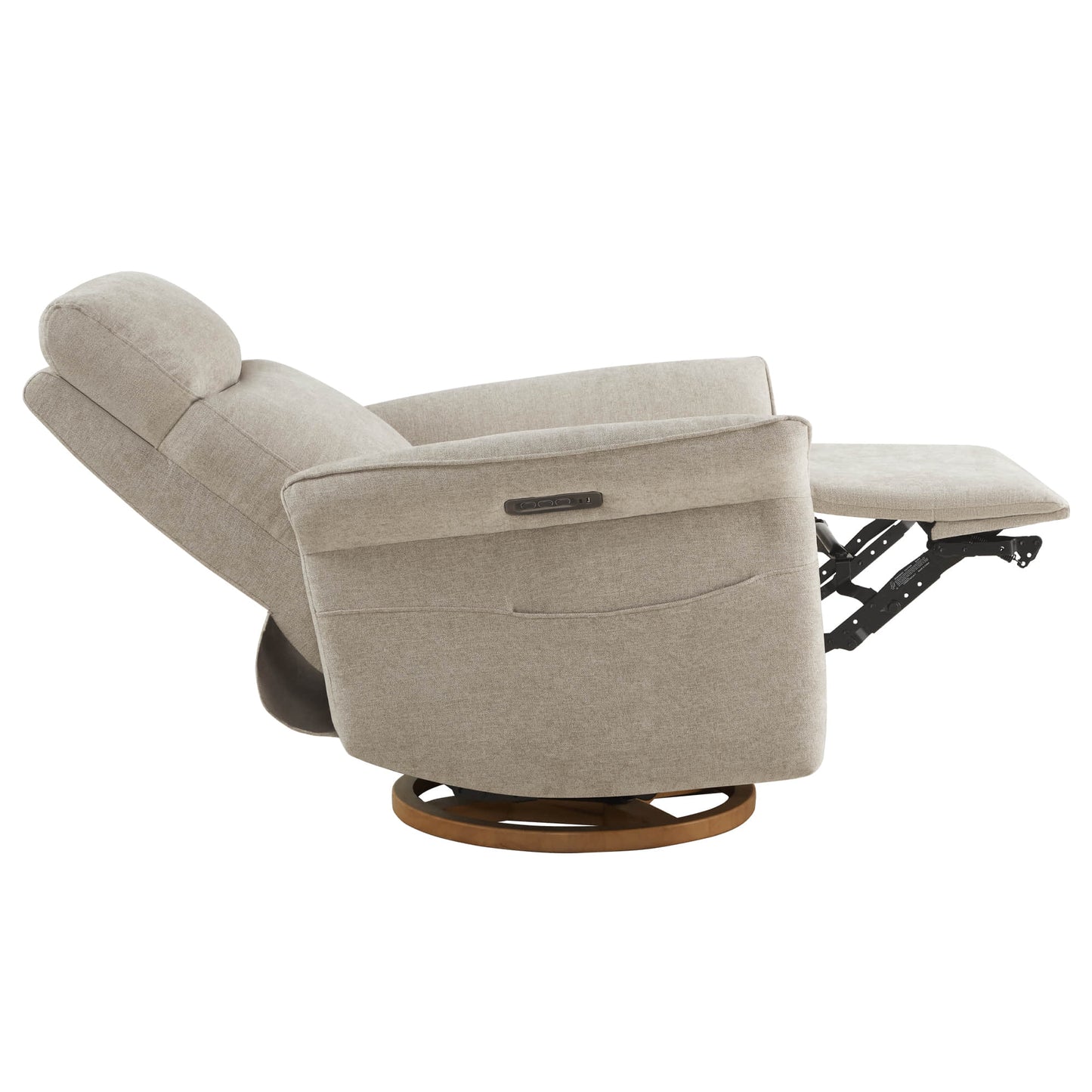 Vinca Power Swivel Glider Recliner with Lumbar Support