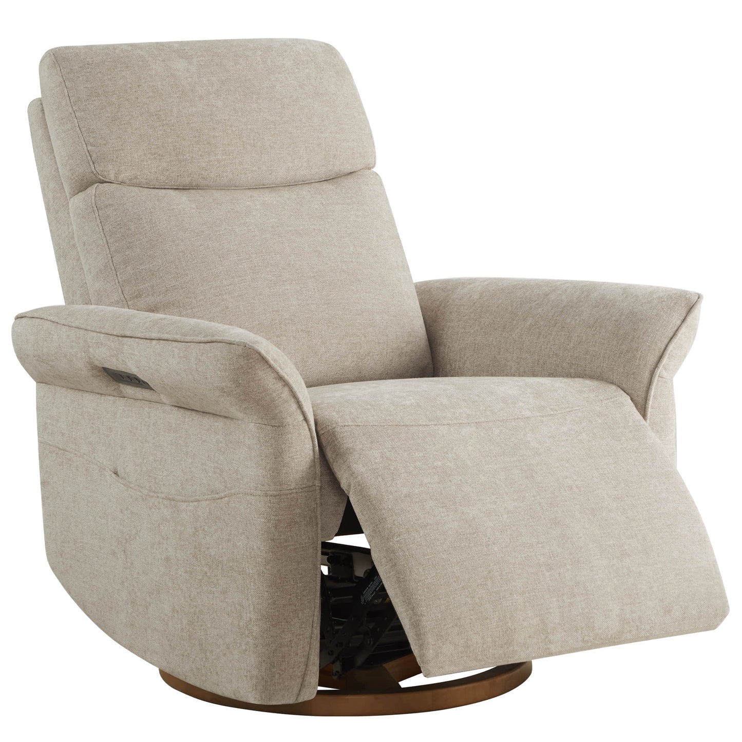 Vinca Power Swivel Glider Recliner with Lumbar Support