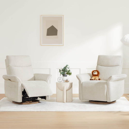 Vinca Power Swivel Glider Recliner with Lumbar Support