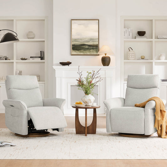 Vinca Power Swivel Glider Recliner with Lumbar Support
