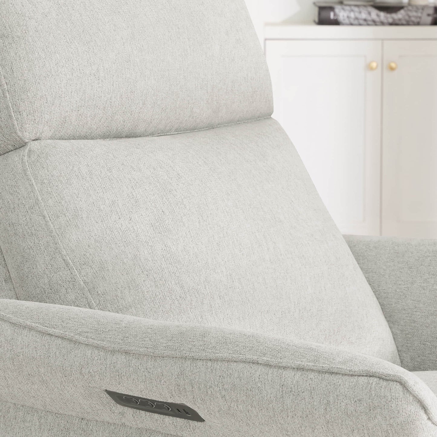 Vinca Power Swivel Glider Recliner with Lumbar Support
