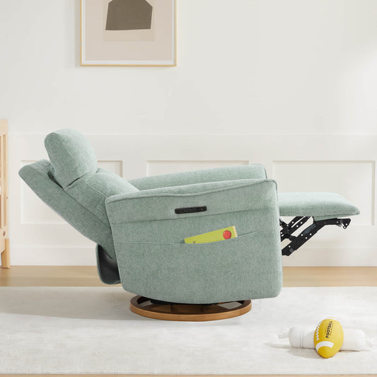 Vinca Power Swivel Glider Recliner with Lumbar Support