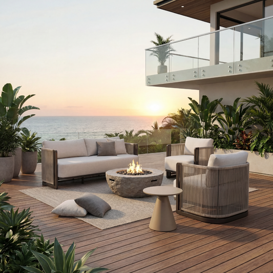 Outdoor 3 Seater Sofa in Weather-Resistant Fabric